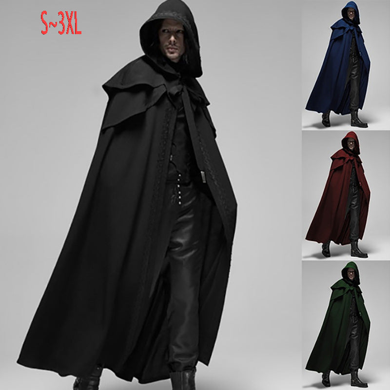 Samurai Wizard Hooded Cape Cloak – Halloween Costume for Men & Women