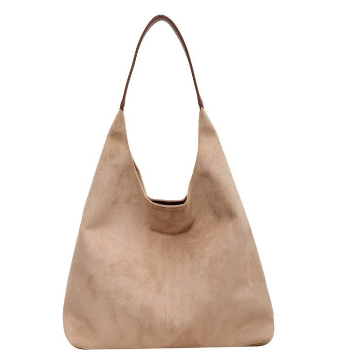 Sac à bandoulière pour femme, grande capacité, couleur unie, simple et décontracté, pour les trajets quotidiens.