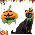 Halloween Pumpkin Pet Costume Hat – Adjustable Jack-o-Lantern for Cats & Dogs