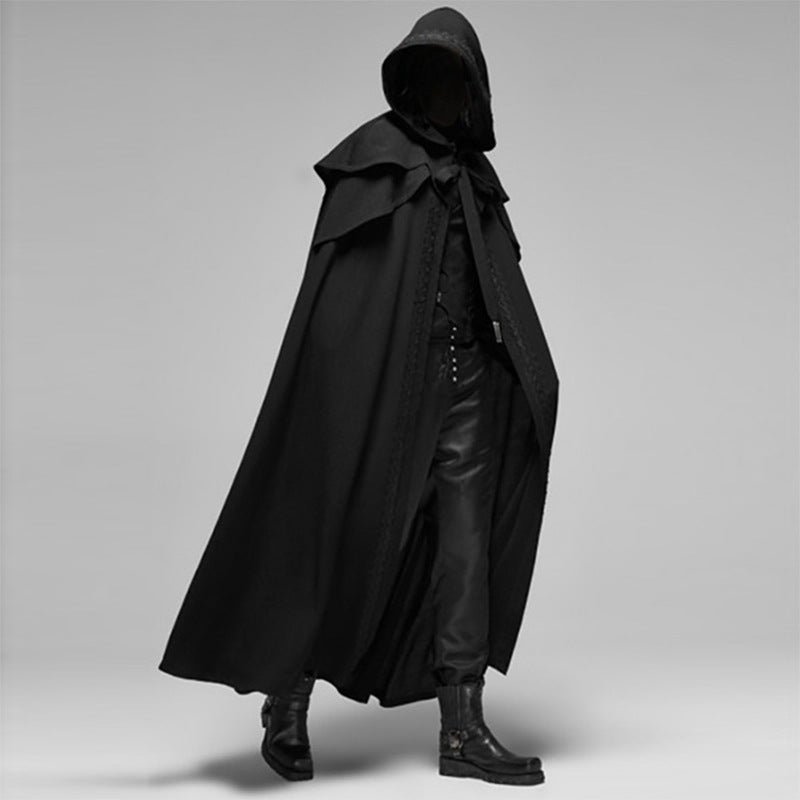 Samurai Wizard Hooded Cape Cloak – Halloween Costume for Men & Women