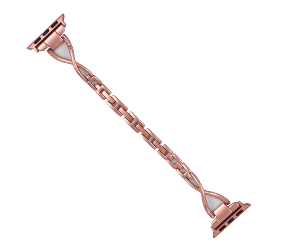 Apple Watch Band – X-Type Stainless Steel with Diamonds