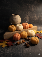 Bougie artisanale à la cire de soja « Citrouille d'automne » – Décoration d'intérieur pour l'automne