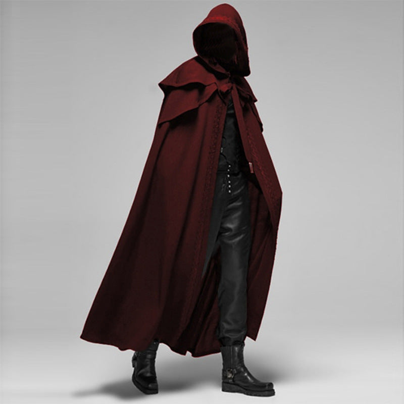 Samurai Wizard Hooded Cape Cloak – Halloween Costume for Men & Women