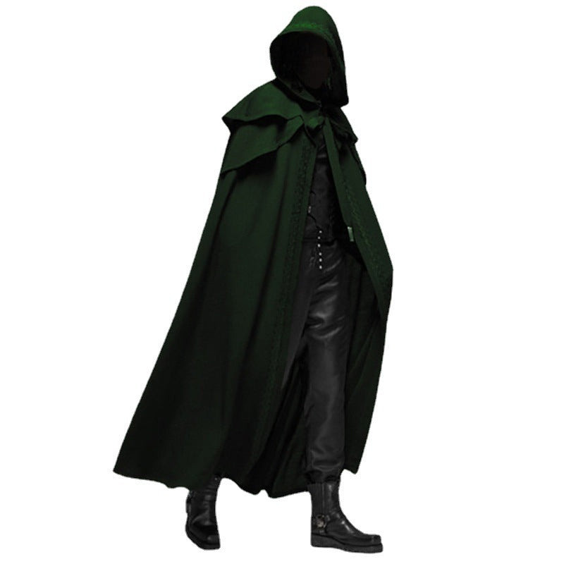 Samurai Wizard Hooded Cape Cloak – Halloween Costume for Men & Women