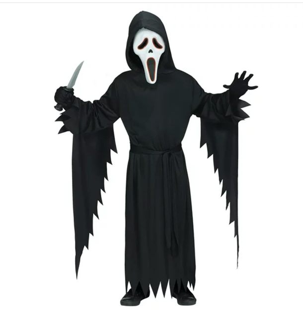 Costume de Faucheuse pour enfant spécial Halloween avec masque – Déguisement effrayant pour enfants
