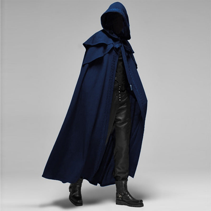 Samurai Wizard Hooded Cape Cloak – Halloween Costume for Men & Women