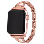 Apple Watch Band – X-Type Stainless Steel with Diamonds