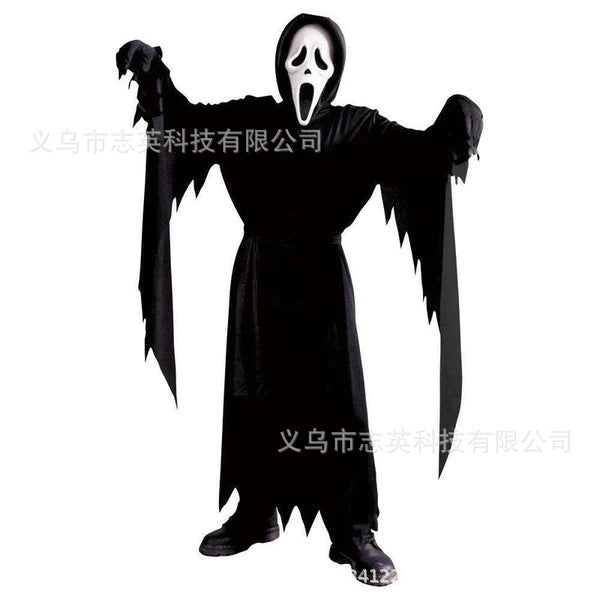 Kids Halloween Scream Reaper Costume with Mask – Scary Children's Outfit
